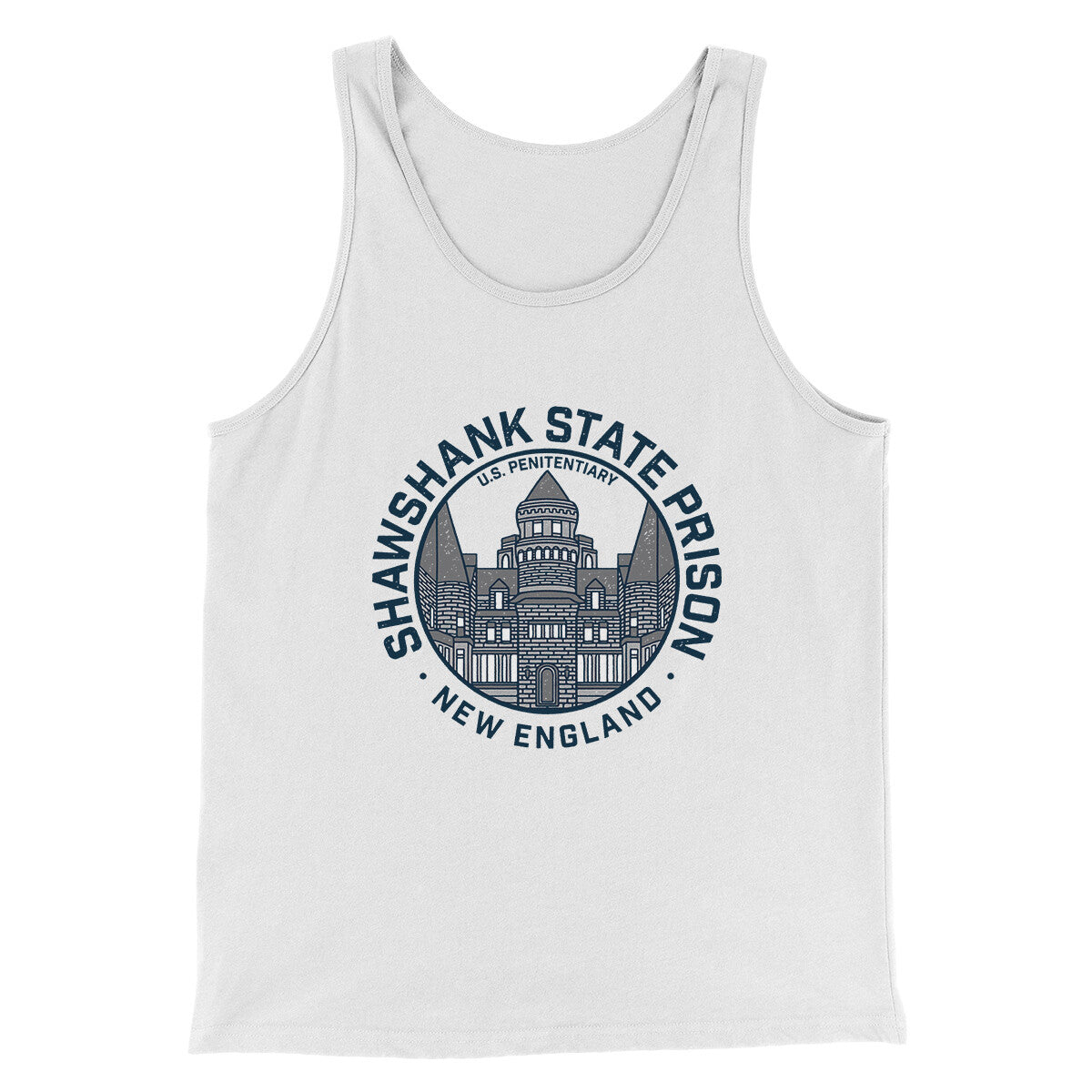 Shawshank State Prison Funny Movie Men/Unisex Tank Top White | Funny Shirt from Famous In Real Life
