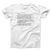 Letter To Sam Men/Unisex T-Shirt White | Funny Shirt from Famous In Real Life