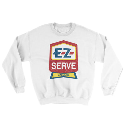 E-Z Serve Ugly Sweater White | Funny Shirt from Famous In Real Life