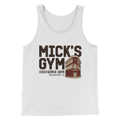 Mick's Gym Funny Movie Men/Unisex Tank Top White | Funny Shirt from Famous In Real Life