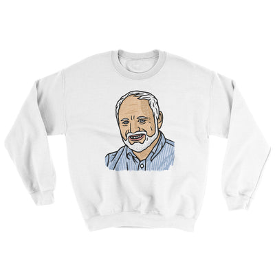 Hide The Pain Harold Ugly Sweater White | Funny Shirt from Famous In Real Life