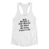 Hello My Name Is Inigo Montoya Women's Racerback Tank White | Funny Shirt from Famous In Real Life