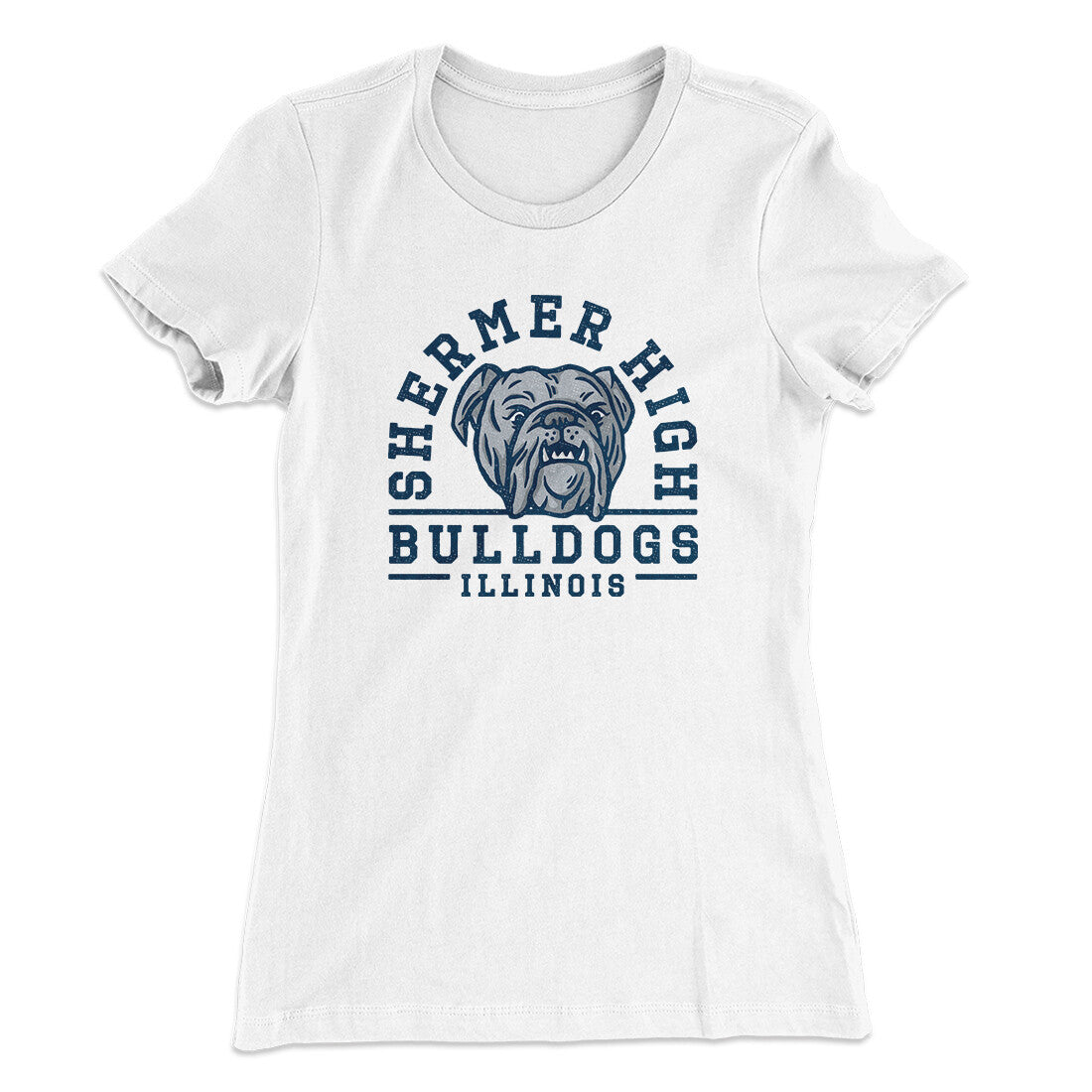 Shermer High Bulldogs Women's T-Shirt White | Funny Shirt from Famous In Real Life