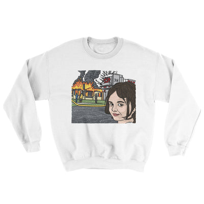 Disaster Girl Meme Ugly Sweater White | Funny Shirt from Famous In Real Life