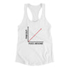 Fuck Around And Find Out Women's Racerback Tank White | Funny Shirt from Famous In Real Life