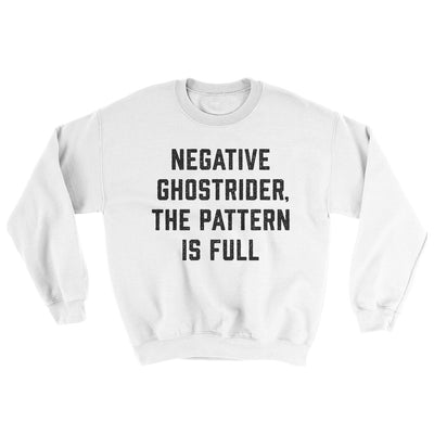 Negative Ghostrider The Pattern Is Full Ugly Sweater White | Funny Shirt from Famous In Real Life