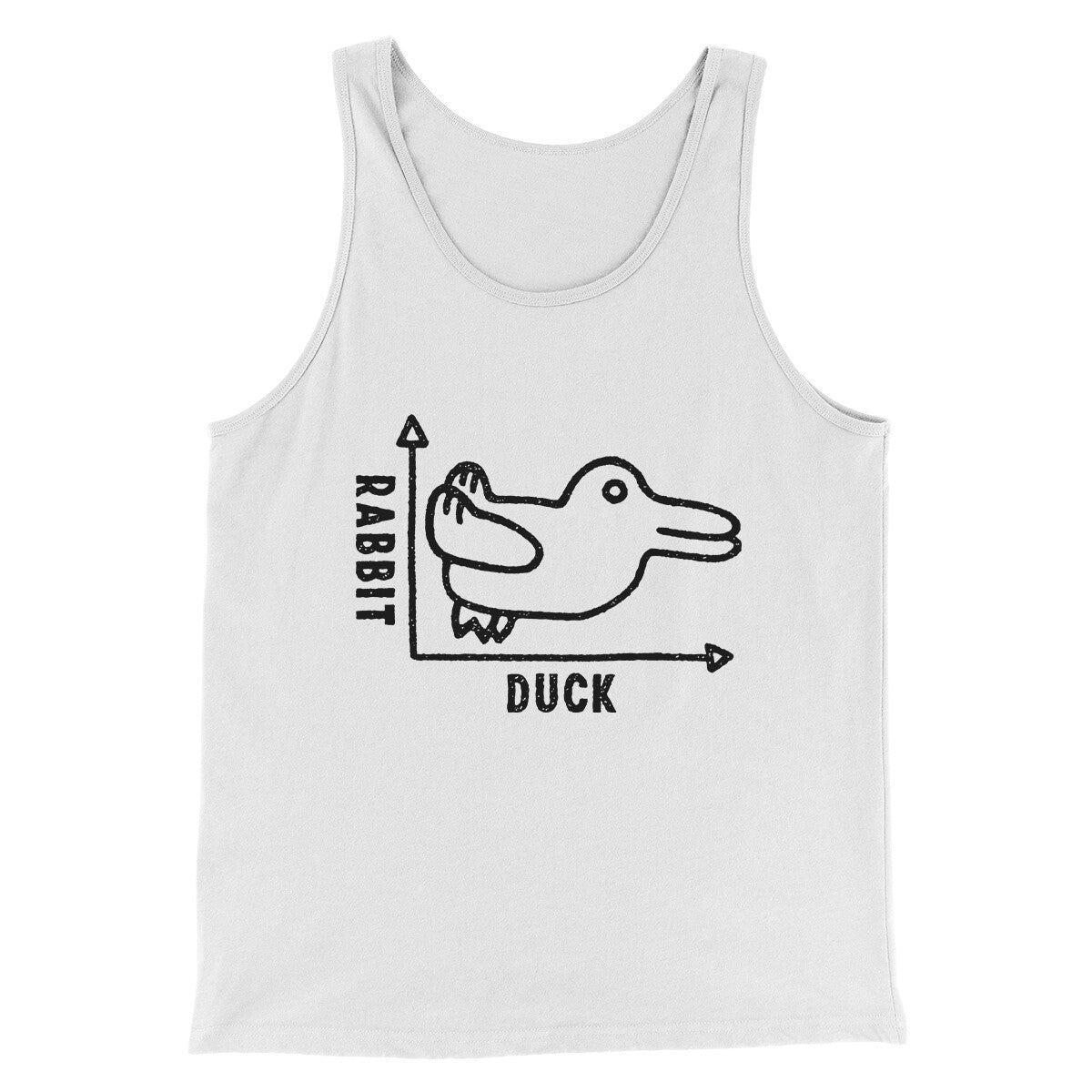 Rabbit Duck Graph Men/Unisex Tank Top White | Funny Shirt from Famous In Real Life