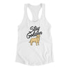 Stay Golden Women's Racerback Tank White | Funny Shirt from Famous In Real Life