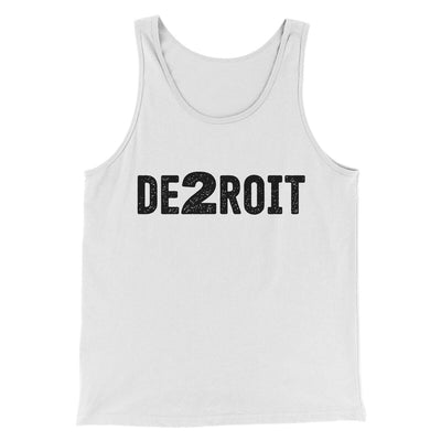 De2Roit Men/Unisex Tank Top White | Funny Shirt from Famous In Real Life
