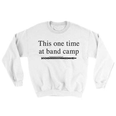 This One Time At Band Camp Ugly Sweater White | Funny Shirt from Famous In Real Life