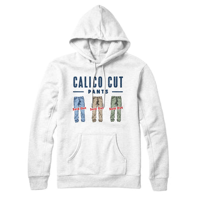 Calico Cut Pants Hoodie White | Funny Shirt from Famous In Real Life