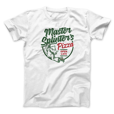 Master Splinters Pizza Funny Movie Men/Unisex T-Shirt White | Funny Shirt from Famous In Real Life