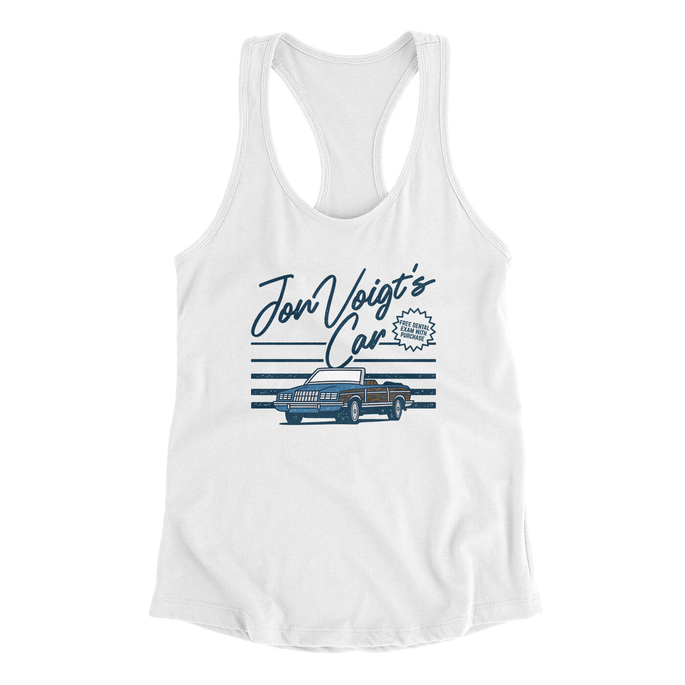 Jon Voight's Car Women's Racerback Tank White | Funny Shirt from Famous In Real Life