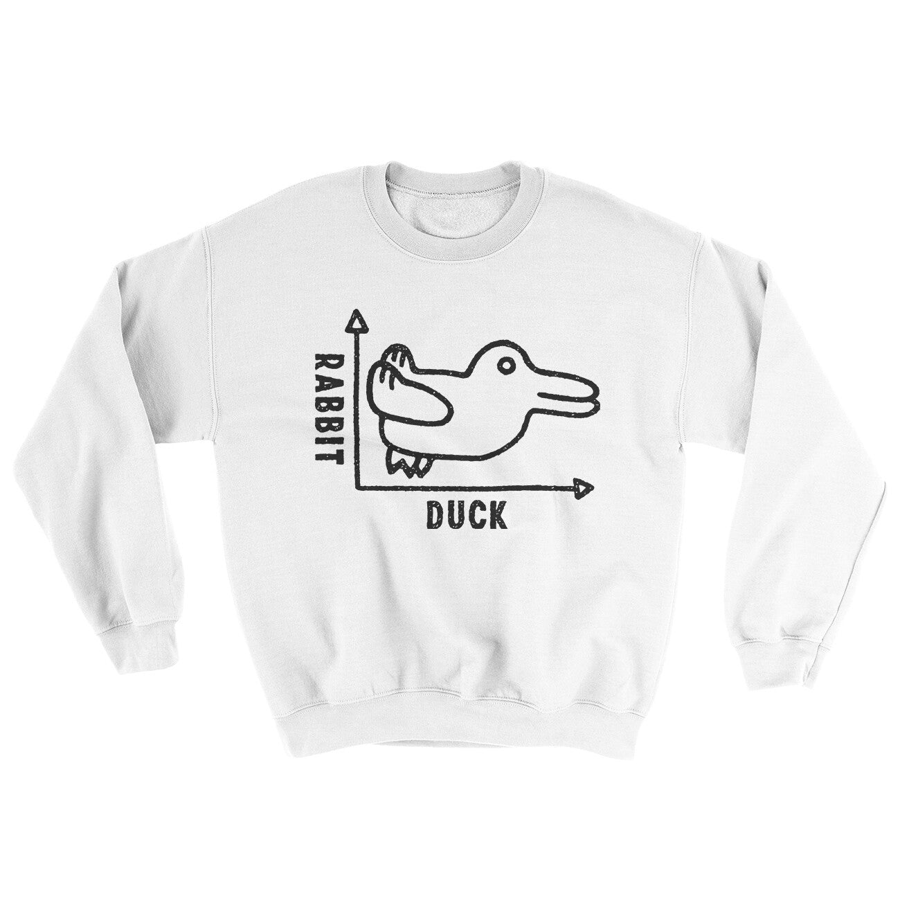 Rabbit Duck Graph Ugly Sweater White | Funny Shirt from Famous In Real Life