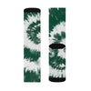 Green & White Tie Dye Adult Crew Socks M | Funny Shirt from Famous In Real Life