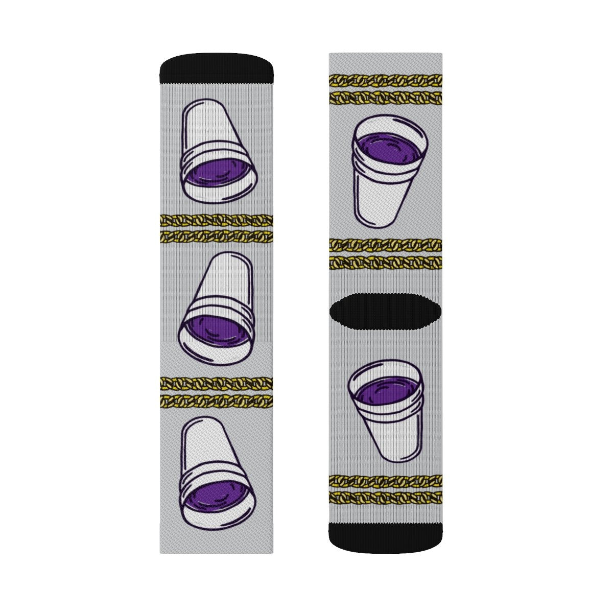 Double Cup of Lean Adult Crew Socks | Funny Shirt from Famous In Real Life