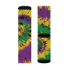 Mardi Gras Tie Dye Adult Crew Socks | Funny Shirt from Famous In Real Life