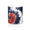 Red & Blue Tie Dye Coffee Mug 11oz | Funny Shirt from Famous In Real Life
