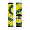 Green & Yellow Tie Dye Adult Crew Socks M | Funny Shirt from Famous In Real Life