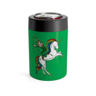 Leprechaun Unicorn Jockey Can Cooler 12oz | Funny Shirt from Famous In Real Life