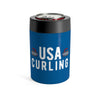 USA Curling Can Cooler 12oz | Funny Shirt from Famous In Real Life