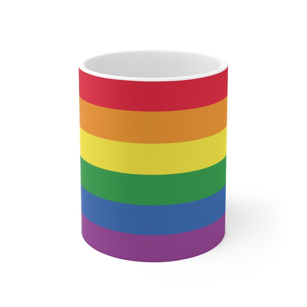 Rainbow Pride Coffee Mug | Funny Shirt from Famous In Real Life
