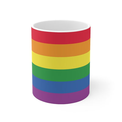 Rainbow Pride Coffee Mug 11oz | Funny Shirt from Famous In Real Life