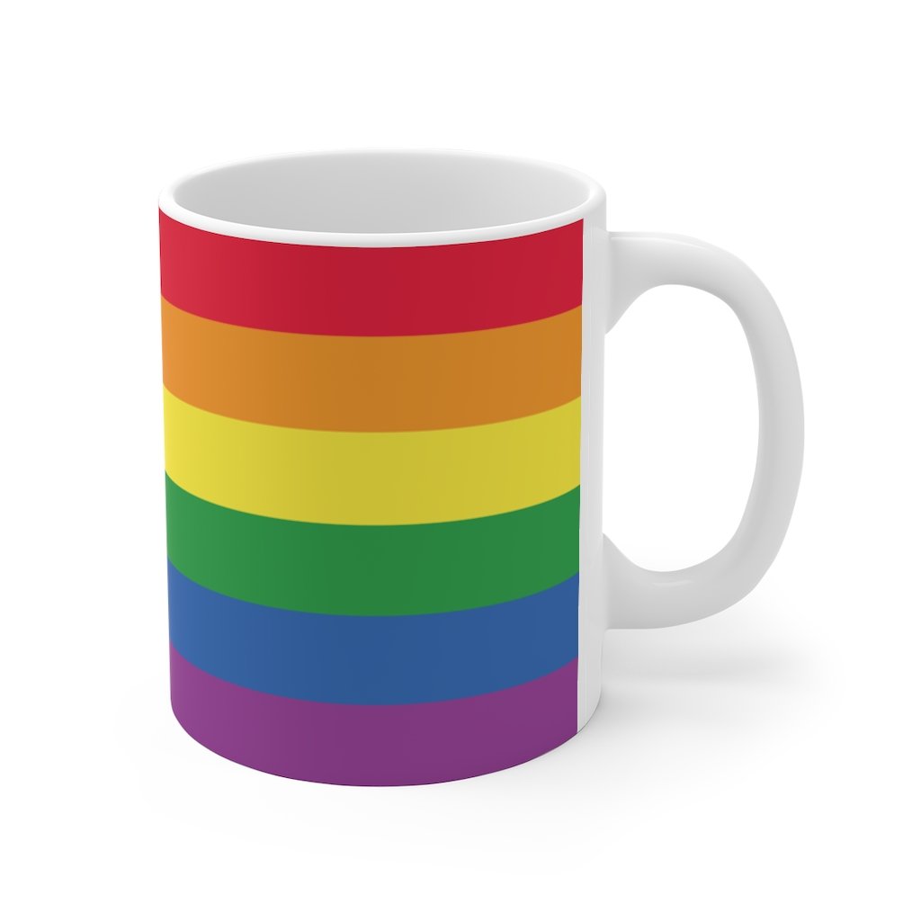 Rainbow Pride Coffee Mug | Funny Shirt from Famous In Real Life