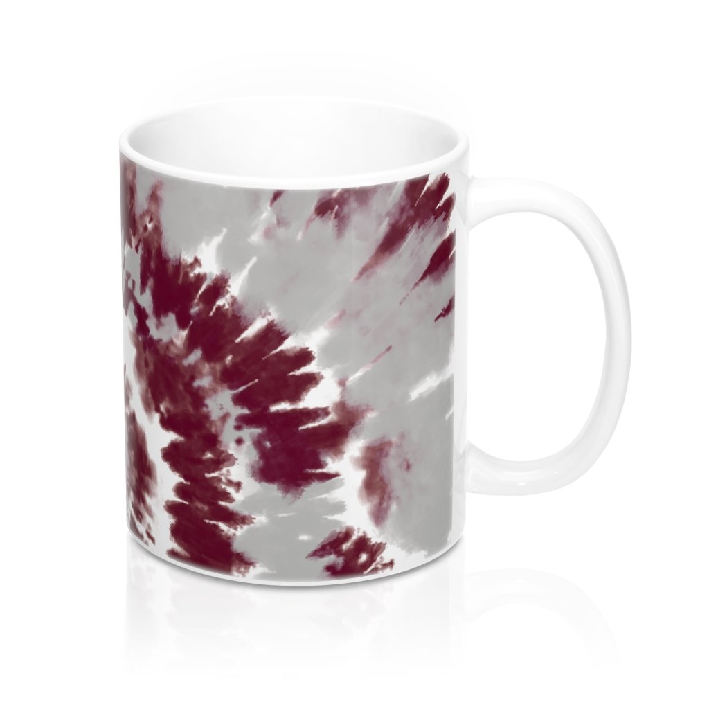 Maroon & Grey Tie Dye Coffee Mug | Funny Shirt from Famous In Real Life