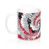 Silver, Red, & Black Tie Dye Coffee Mug 11oz | Funny Shirt from Famous In Real Life