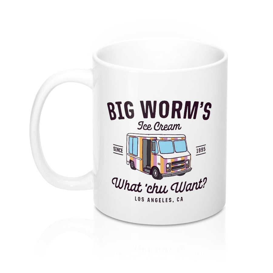 Big Worm's Ice Cream Coffee Mug | Funny Shirt from Famous In Real Life