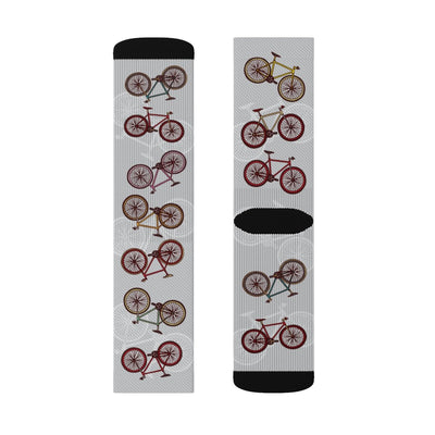 Fixie Bikes Adult Crew Socks M | Funny Shirt from Famous In Real Life