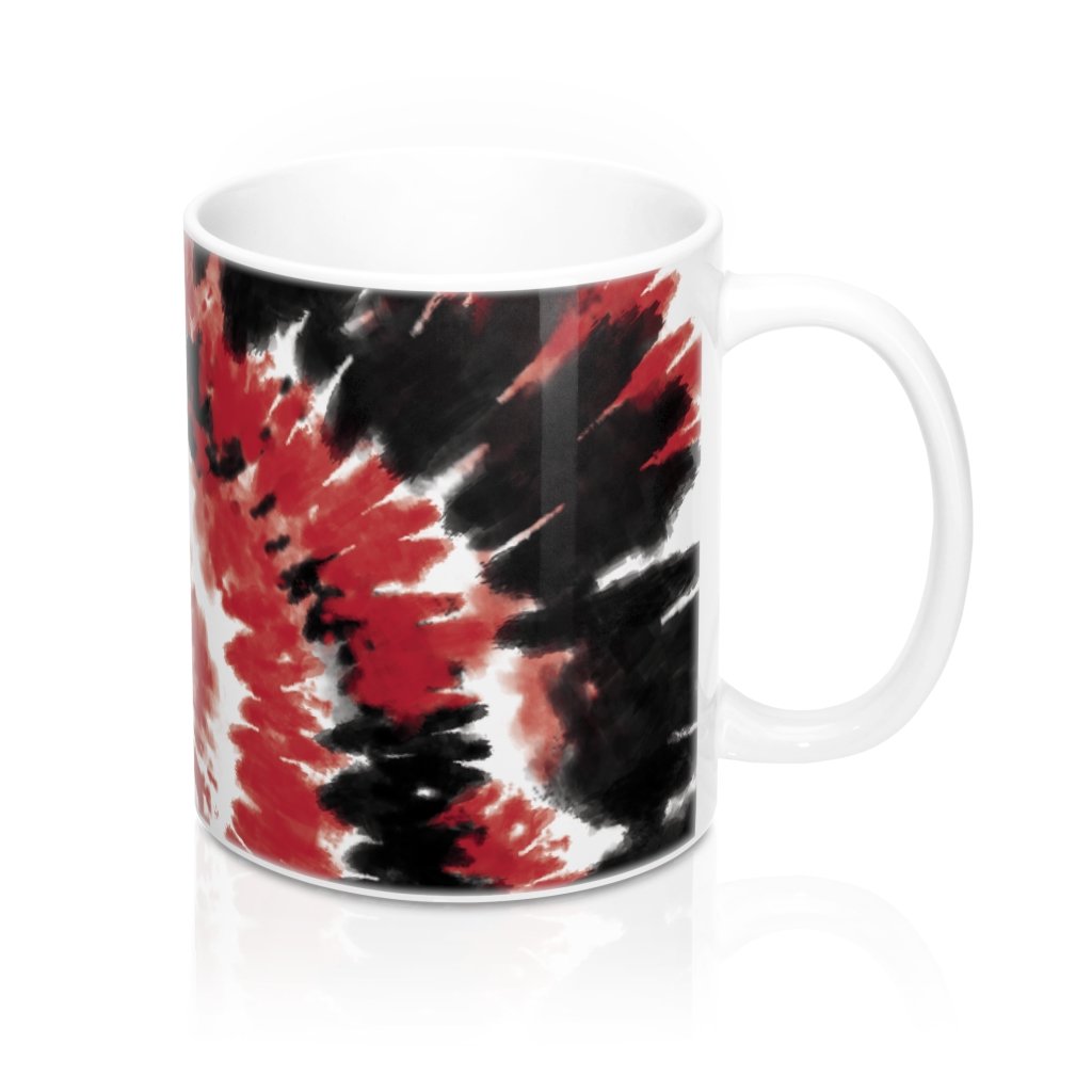 Red & Black Tie Dye Coffee Mug | Funny Shirt from Famous In Real Life