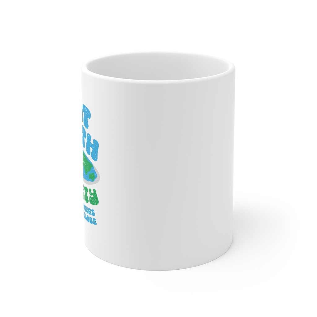 Flat Earth Society Coffee Mug | Funny Shirt from Famous In Real Life