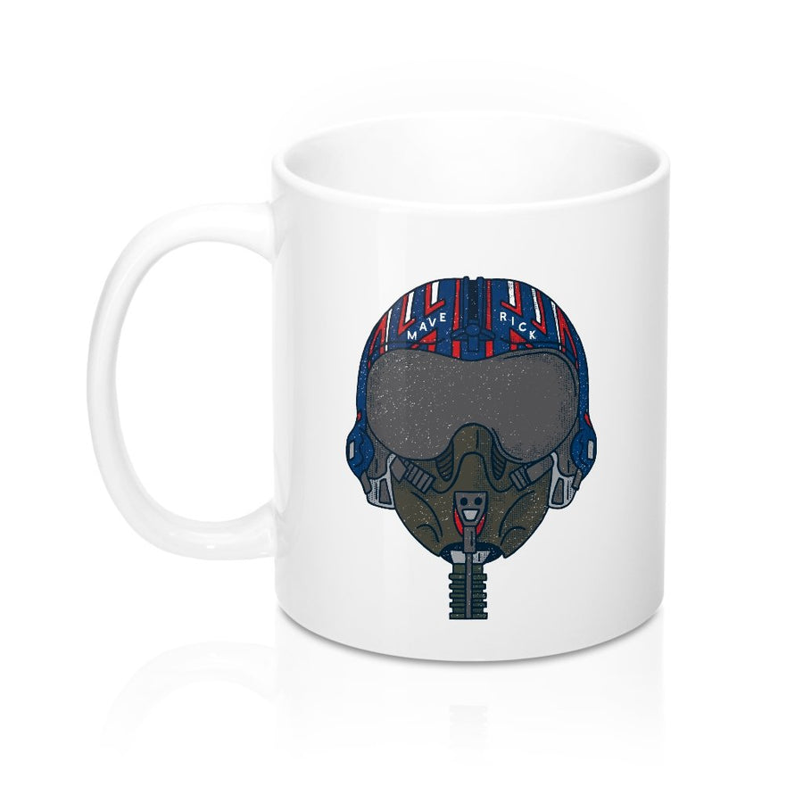 Maverick Helmet Coffee Mug | Funny Shirt from Famous In Real Life