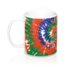 Green, Blue, & Orange Tie Dye Coffee Mug 11oz | Funny Shirt from Famous In Real Life