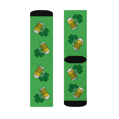 Shamrock Beer Adult Crew Socks M | Funny Shirt from Famous In Real Life