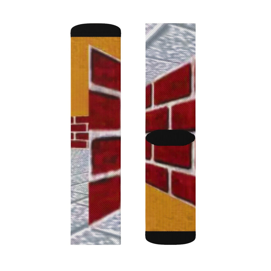 Maze Screensaver Adult Crew Socks | Funny Shirt from Famous In Real Life