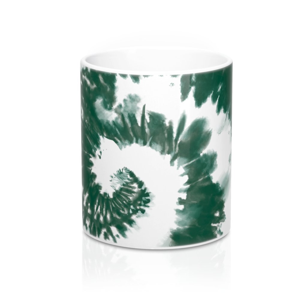 Green & White Tie Dye Coffee Mug | Funny Shirt from Famous In Real Life
