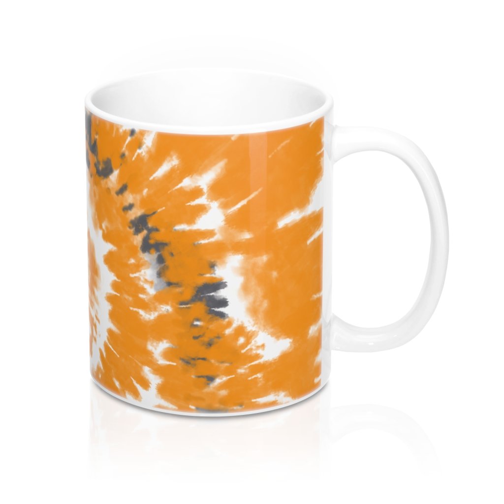 Orange & Grey Tie Dye Coffee Mug | Funny Shirt from Famous In Real Life