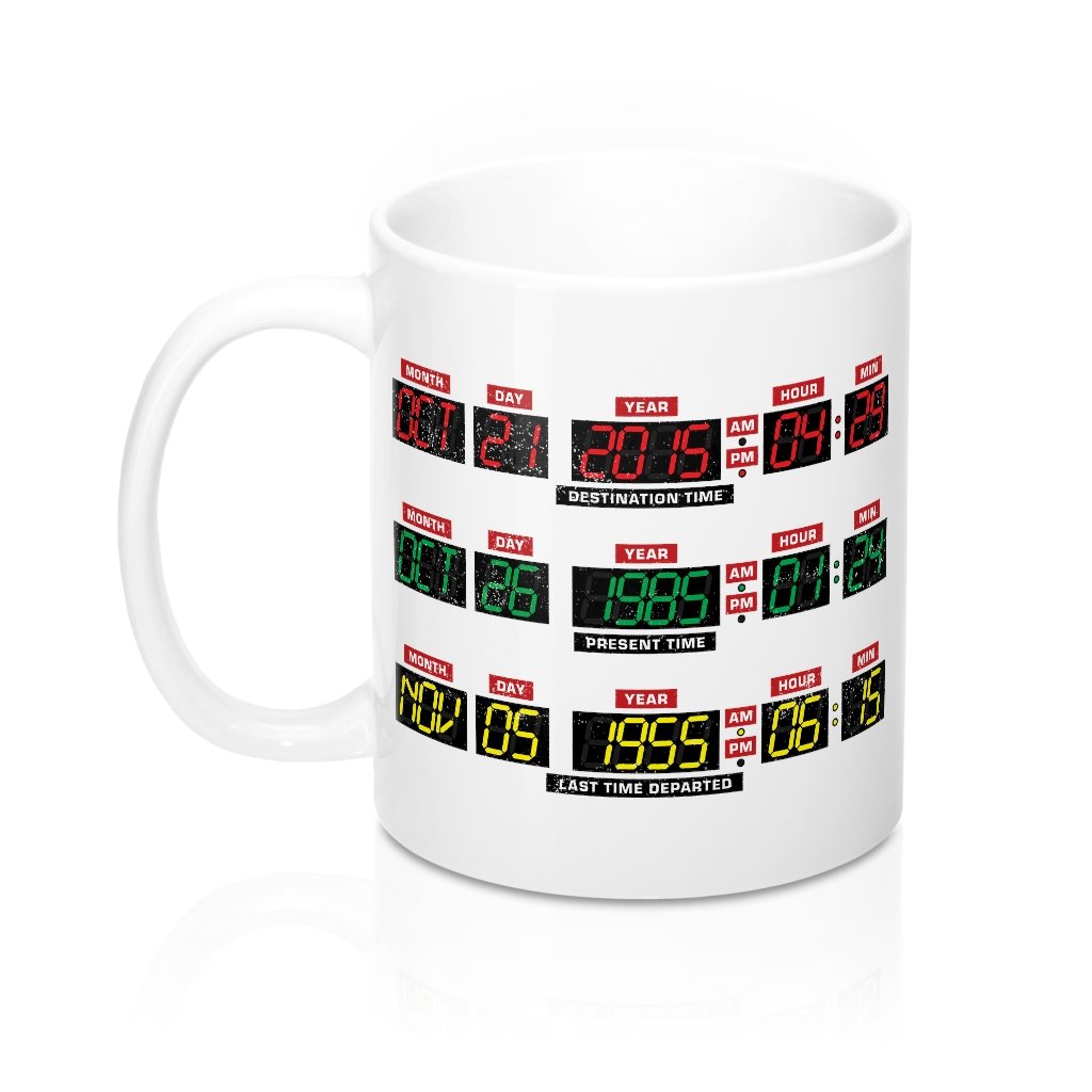 Time Machine Dashboard Coffee Mug 11oz | Funny Shirt from Famous In Real Life