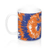 Blue & Orange Tie Dye Coffee Mug 11oz | Funny Shirt from Famous In Real Life