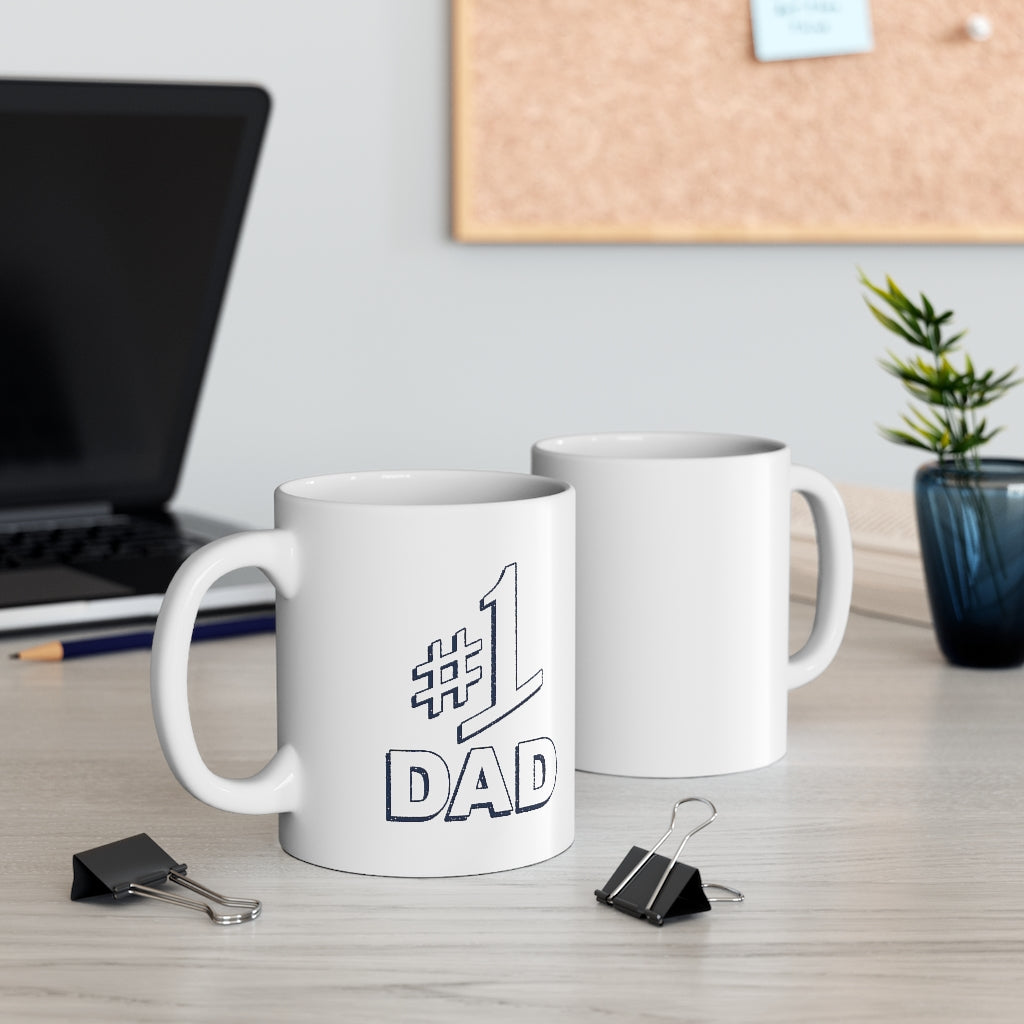 #1 Dad Coffee Mug | Funny Shirt from Famous In Real Life