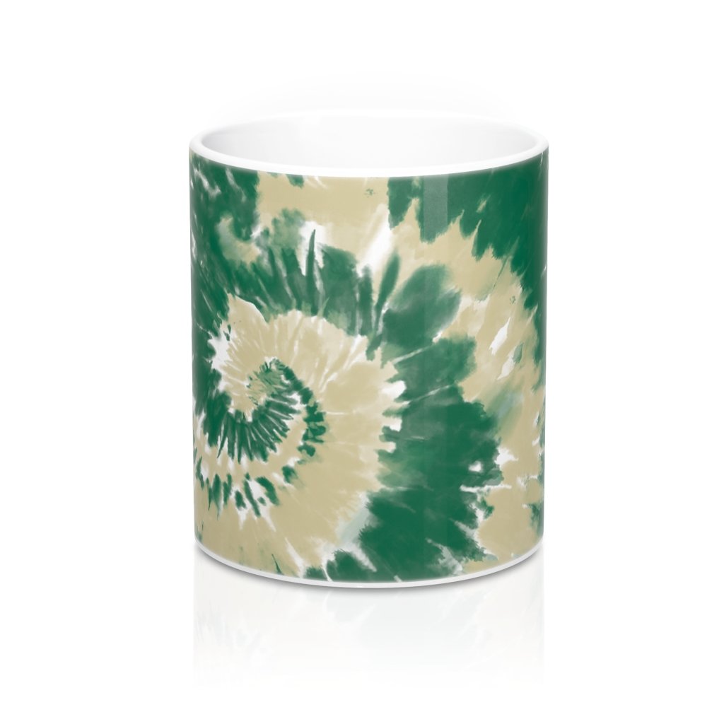 Green & Gold Tie Dye Coffee Mug | Funny Shirt from Famous In Real Life