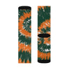 Green & Orange Tie Dye Adult Crew Socks M | Funny Shirt from Famous In Real Life