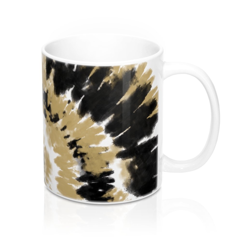 Black & Gold Tie Dye Coffee Mug | Funny Shirt from Famous In Real Life