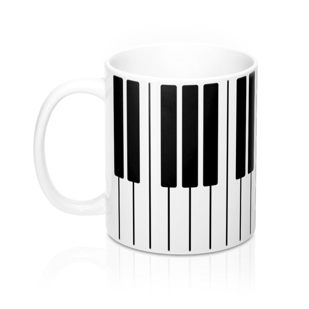 Piano Keys Coffee Mug 11oz | Funny Shirt from Famous In Real Life