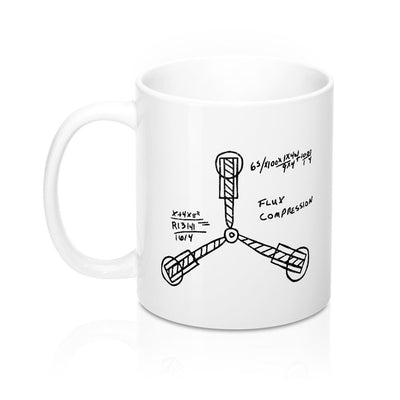 Flux Capacitor Sketch Coffee Mug 11oz | Funny Shirt from Famous In Real Life