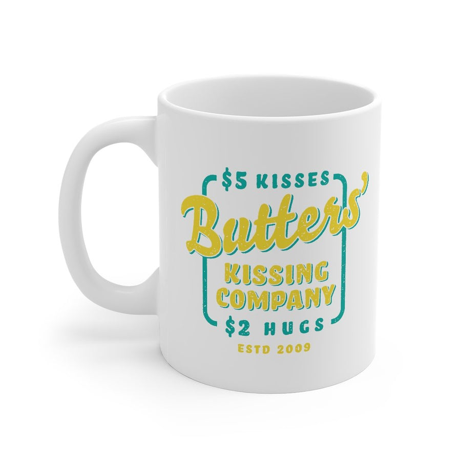 Butter's Kissing Company Coffee Mug | Funny Shirt from Famous In Real Life
