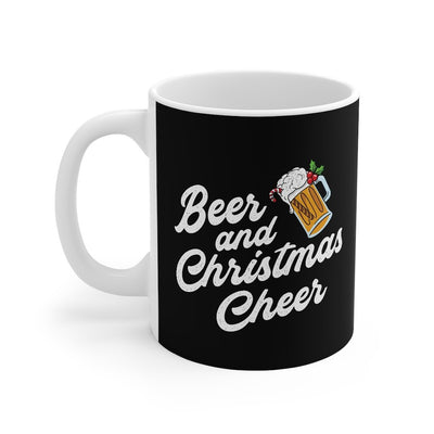 Beer and Christmas Cheer Coffee Mug 11oz | Funny Shirt from Famous In Real Life